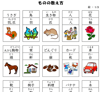 こんなドリルもあります ものの数え方 時空先生のドリルプリント